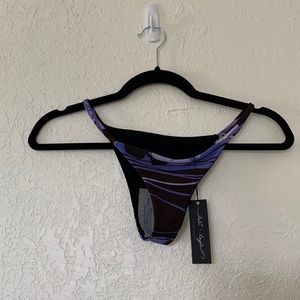 Lali & Layla Hawaiian Hibiscus/Gotham nights REVERSIBLE bikini bottom